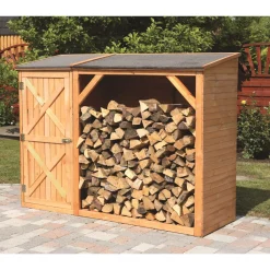 Kaminholzkombination Pforzheim mit Einzelschrank*Promadino Discount