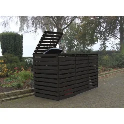 Promadino Mülltonnenbox Vario V für 3 Tonnen anthrazit