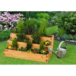 Promadino Pflanzkastentreppe Volterra mit Pflanzfolie