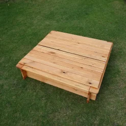 Sandkasten Donald 100 x 100 cm klappbare Abdeckung*Promadino Hot