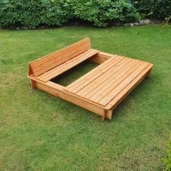 Sandkasten Donald 140 x 140 cm klappbare Abdeckung*Promadino Clearance