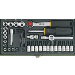 Proxxon Industrial Steckschlüssel-Satz 1/4 Zoll 36-teilig