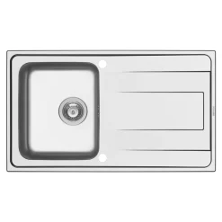 Edelstahl-Einbauspüle ALEA 86 x 50 cm 1B 1D^Pyramis Clearance