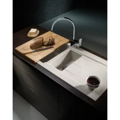 Pyramis Einbauspuele ALAZIA 100 x 50 cm 1 1/2B 1D Granit Beige