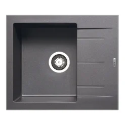 Pyramis Einbauspuele ALAZIA 59 x 50 cm 1B 1D Granit Iron Grey