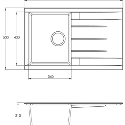 Respekta Einbauspüle Houston Mineralite