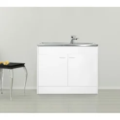 Samara Komplettspüle KS50D 100 x 50 cm Weiß / Weiß^Respekta Best