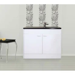 Samara Komplettspüle KS50D 100 x 50 cm Weiß / Weiß^Respekta Best