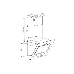 Schraeghaube CH22020 IXA 60cmEdelstahl EEK B^Respekta Discount