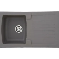 Respekta Spüle grau 86 cm Mineralit 1 Becken 1 Abtropffläche
