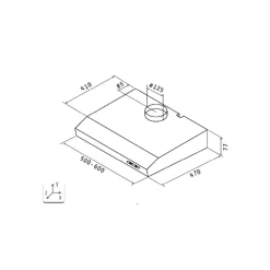 Respekta Suna Unterbauhaube DH540IXL 50 cm Edelstahl