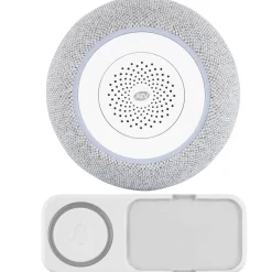 Funk-Gong mit Taster und Steckd.Orchestra Batterie 58 Mel. 150m weiß*REV Ritter Sale