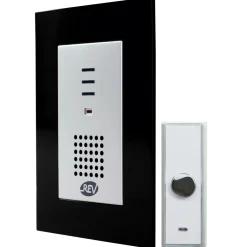 REV Ritter Funk-Gong mit Taster Design mit 3 blauen LED 8 Melodien 100m sw-si