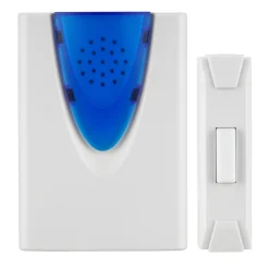 REV Ritter Funk-Gong mit Taster Mini-Bauform 3-Klang 30m weiß