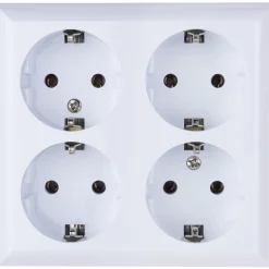 AP-Schalterprogramm PlanoLuxe weiß Steckdose 4-fach*REV Ritter Hot