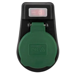 Außensteckdose mit Schalter IP44 schwarz/grün*REV Ritter Best