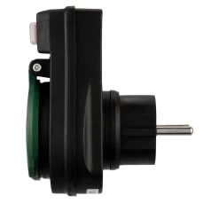 Außensteckdose mit Schalter IP44 schwarz/grün*REV Ritter Best