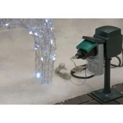 Zeitschaltuhr außen IP44 digital Standard 140 Schaltzeiten grau-grün^REV Ritter Outlet