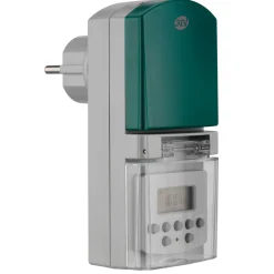 Zeitschaltuhr außen IP44 digital Standard 140 Schaltzeiten grau-grün^REV Ritter Outlet
