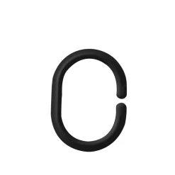 Duschvorhangringe Wien schwarz 12 Stück^Ridder Hot