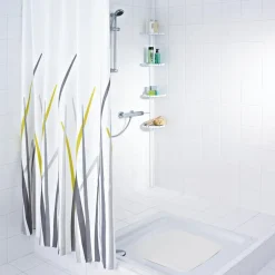 Teleskop-Duscheckregal mit 4 Ablagen 130-260 cm weiß*Ridder Clearance