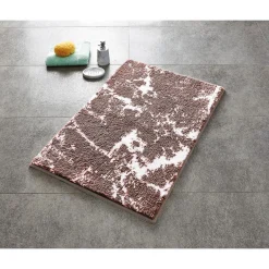 Teppich Marmor 60 x 90 cm beige-weiß Polyester-Microfaser^Ridder Clearance