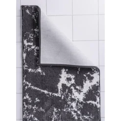 Teppich Marmor 60 x 90 cm beige-weiß Polyester-Microfaser^Ridder Clearance