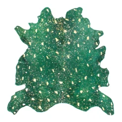 Rindlederteppich „Fly 110“ Flaschengrün/gold^ New