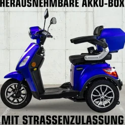 Rolektro E-Dreiradroller„25 V.3“ 1000 W, blau