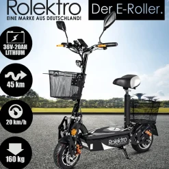 E-Scooter „E-Joy 20 “, Schwarz*Rolektro Discount