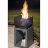 Rothmann Feuerschale Arnheim auf Podest 35 x 35 x 72 cm anthrazit