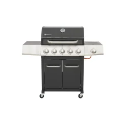 Rothmann Gasgrillwagen Daytona 5 Plusschwarz mit Edelstahlapplikationen