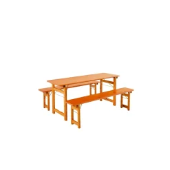 Holzgarnitur Rustica 180 cm braun^Ruku Best