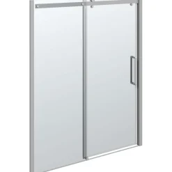 Schiebetür Deluxe 200 x 80 x 0,8 cm Chrom/Klar^Scanbad Clearance