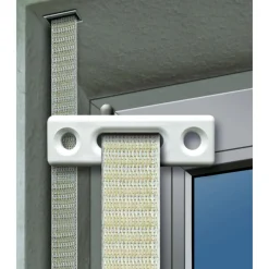 Schellenberg Gurtführung eckig für 14-23 mm Gurtband weiß