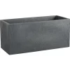 Scheurich Pflanzgefäß C-Cube Long BxHxT 59 x 27 x 25 cm rechteckig Stony Black
