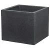 Scheurich Pflanzgefäß C-Cube 38 x 33 x 38 cm Stony Black
