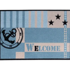 Schmutzfangmatte Welcome marine 39 x 58 cm blau^