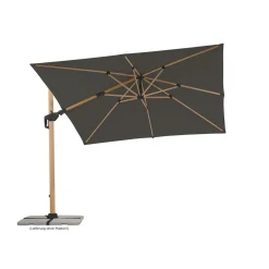 Sonnenschirm Rhodos Twist Woody 300 x 300 cm anthrazit^Schneider Schirme Outlet