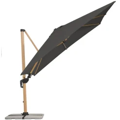 Sonnenschirm Rhodos Twist Woody 300 x 300 cm anthrazit^Schneider Schirme Outlet