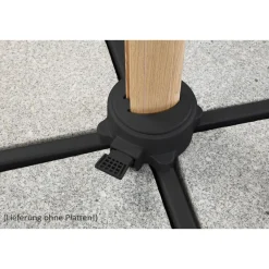 Sonnenschirm Rhodos Twist Woody 300 x 300 cm anthrazit^Schneider Schirme Outlet