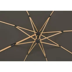 Sonnenschirm Rhodos Twist Woody 300 x 300 cm anthrazit^Schneider Schirme Outlet