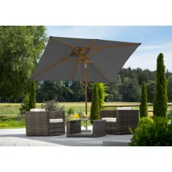 Schneider Schirme Sonnenschirm Malaga 300 x 200 cm anthrazit