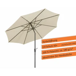 Schneider Schirme Sonnenschirm Harlem 270 cm natur