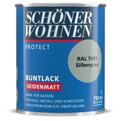 Buntlack Protect silbergrau seidenmatt 750 ml^Schöner Wohnen Farbe New