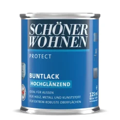 Buntlack Protect moosgrün hochglänzend 125 ml*Schöner Wohnen Farbe Online