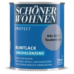Buntlack Protect Taubenblau hochglänzend 750 ml*Schöner Wohnen Farbe New