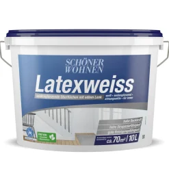 Schöner Wohnen Farbe Latexweiß Seidenglänzend 10 L