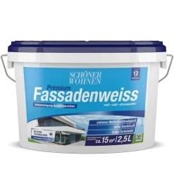 Schöner Wohnen Farbe Silicon-Fassadenweiß 2,5 L