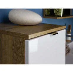 Schrank Maureen 1 Schubkasten 34 x 120 x 34 cm Grandson-Eiche-Nachbildung/weiß